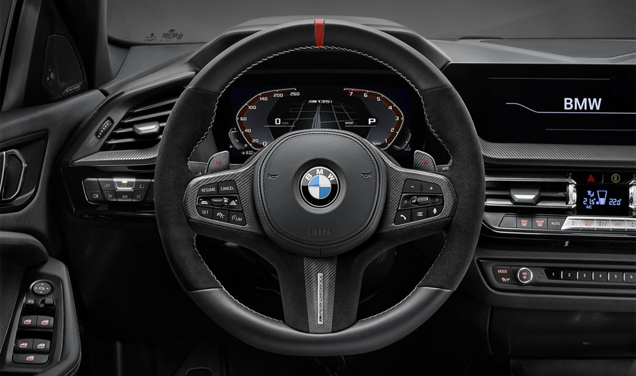 Original BMW Abdeckung Lenkrad Leder/Carbon M Performance (32302456084) |  HUBAUER-Shop.de