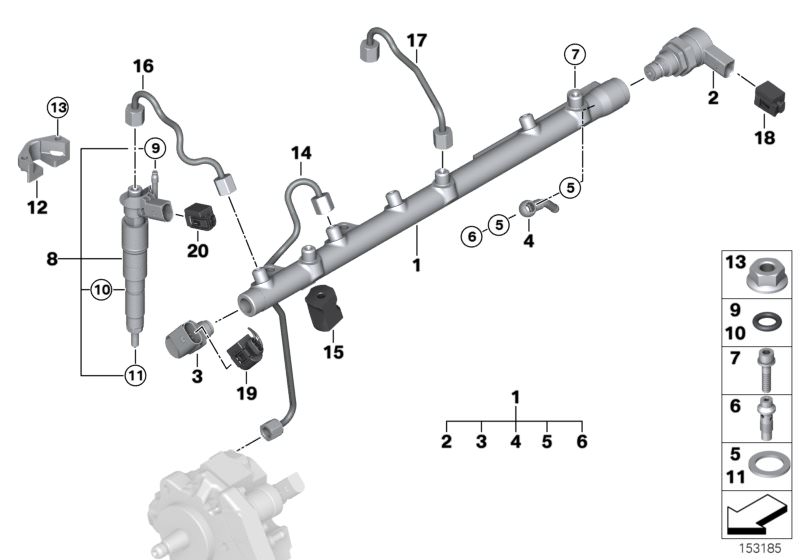 Soupape regulatrice de pression d`origine BMW (13537805734) |  HUBAUER-Shop.de