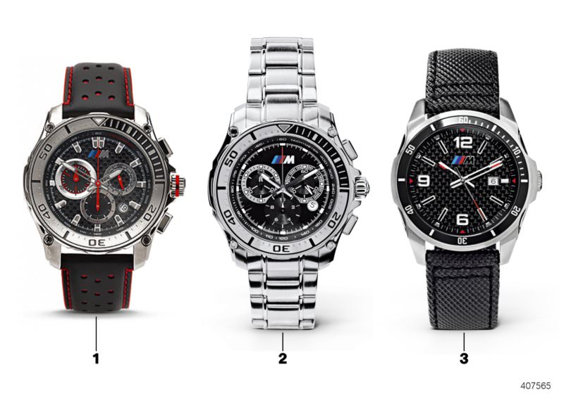 BMW M bracelet de montre carbone Chrono d`origine BMW black, steel  (80262359012) | HUBAUER-Shop.de