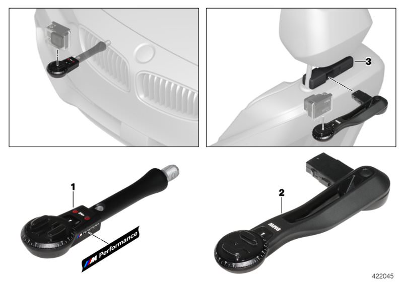 Fixation caméras d`action d`origine BMW T&C System (51952405468) |  HUBAUER-Shop.de