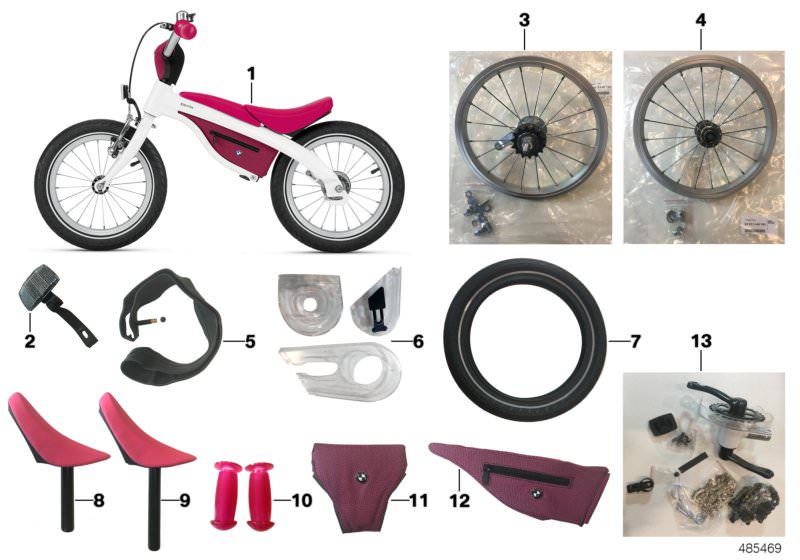 Original Kidsbike road wheel front 14´´, SILVER | HUBAUER-Shop.de
