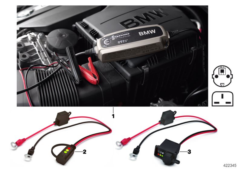 Chargeur de batterie d`origine BMW ECE (61432408592) | HUBAUER-Shop.de