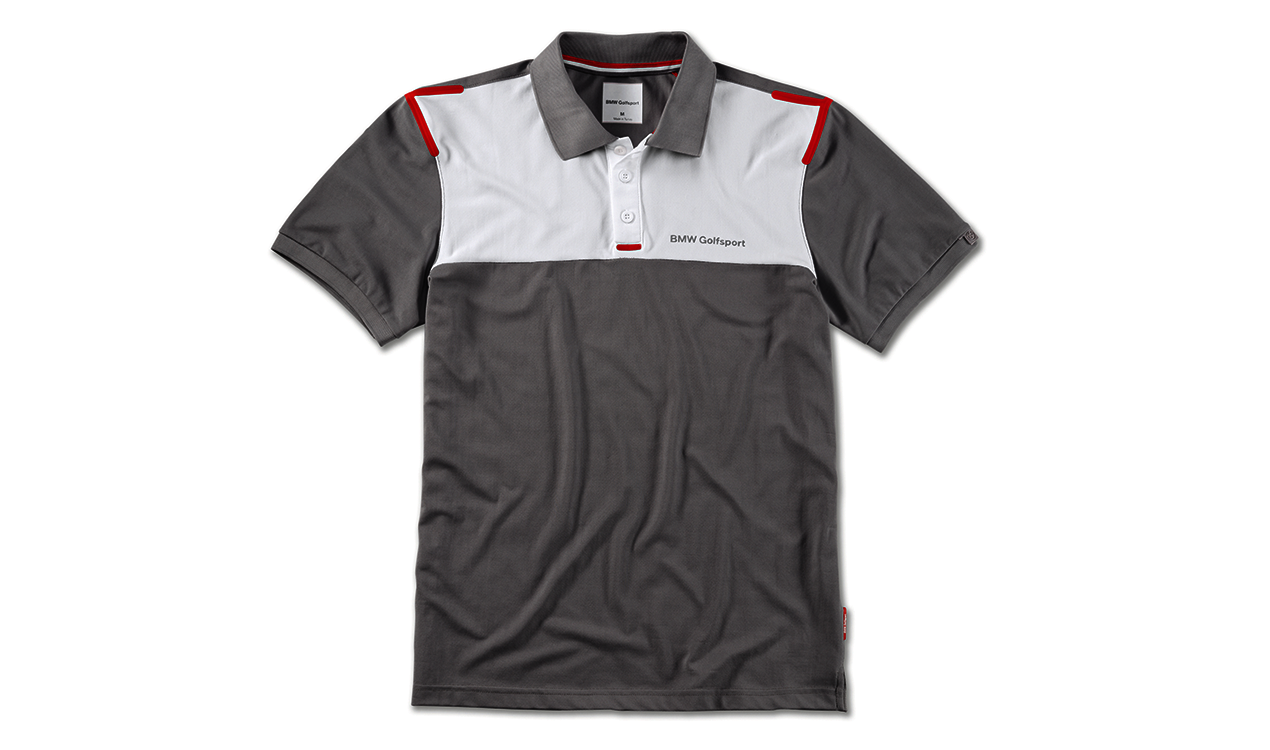 BMW Golfsport polo shirt men GREY/WHITE, XXL | HUBAUER-Shop.de