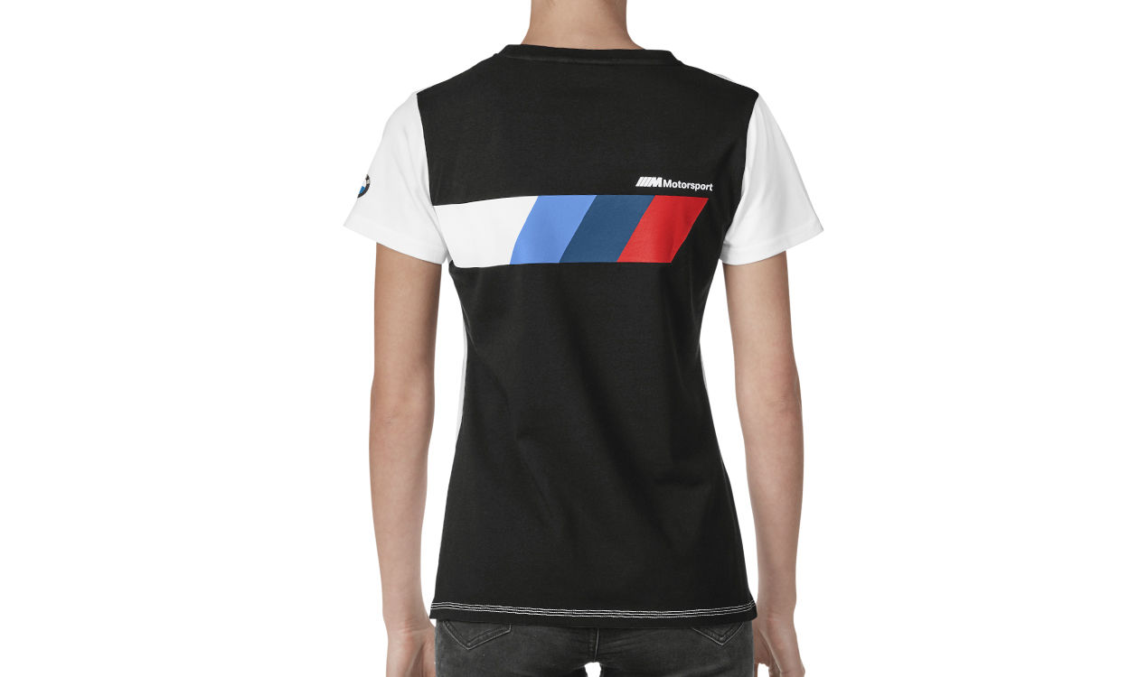 BMW M Motorsport t-shirt femme logo d`origine BMW blk/wht, M (80142461073)  | HUBAUER-Shop.de