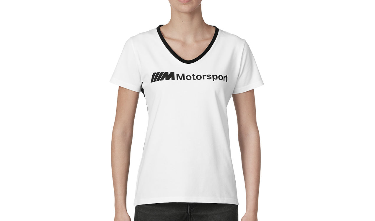BMW M Motorsport T-Shirt Damen Logo BLK/WHT, L | HUBAUER-Shop.de