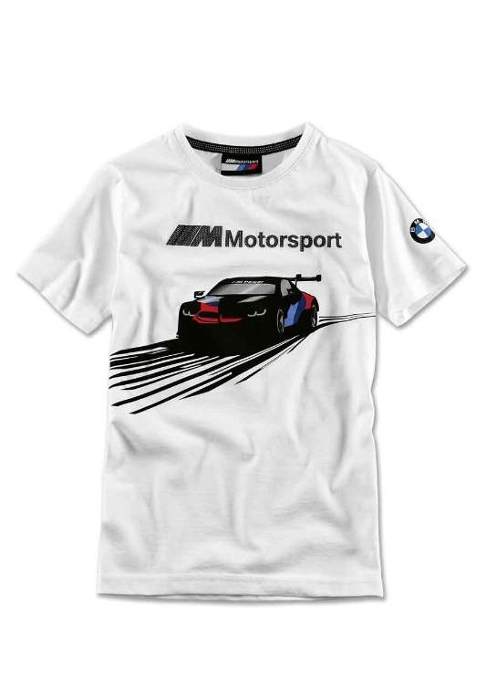 BMW M Motorsport T-shirt children WHITE, 128 | HUBAUER-Shop.de