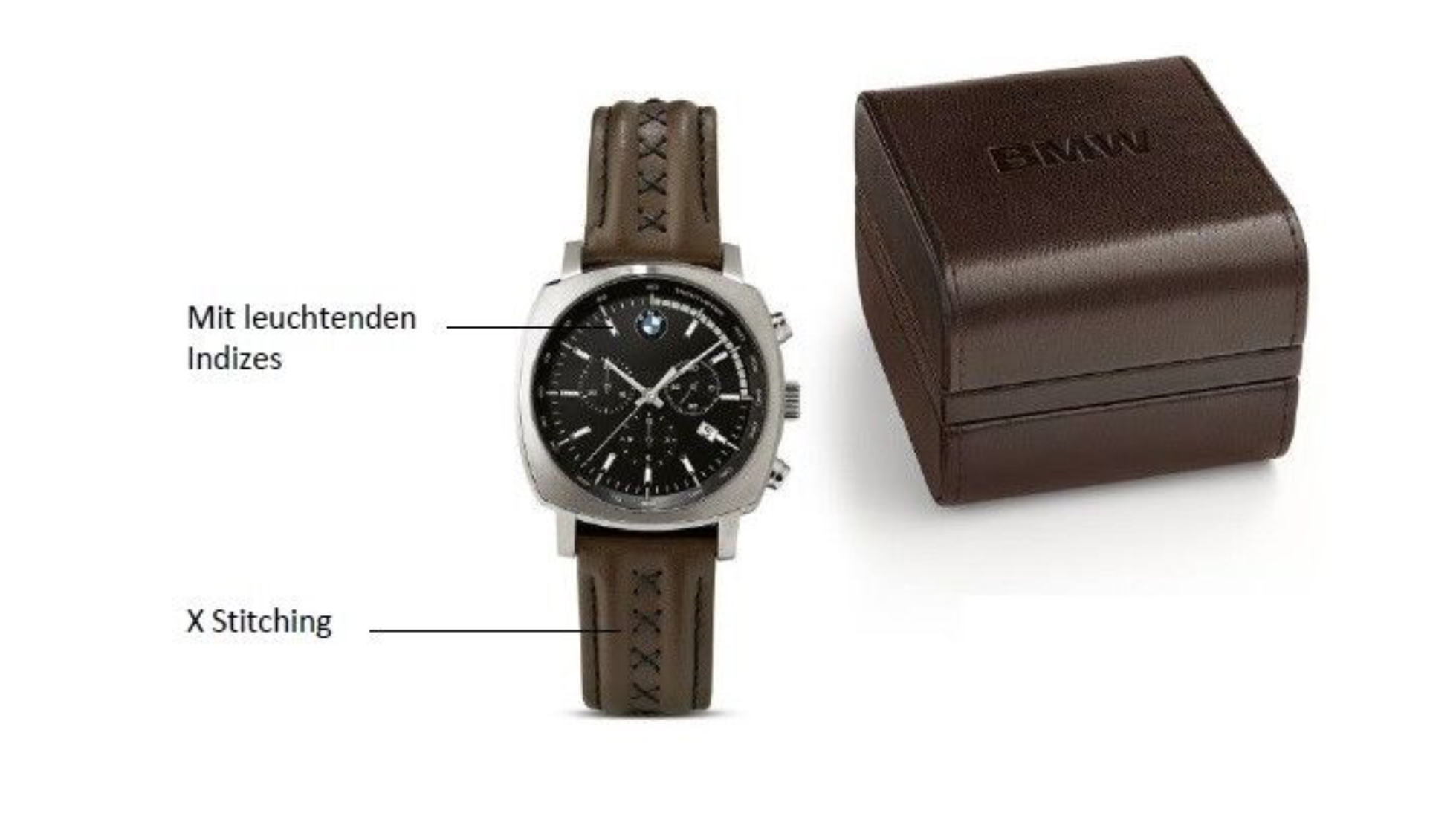 Original Armbanduhr Chronograph X BROWN/SILVER | HUBAUER-Shop.de