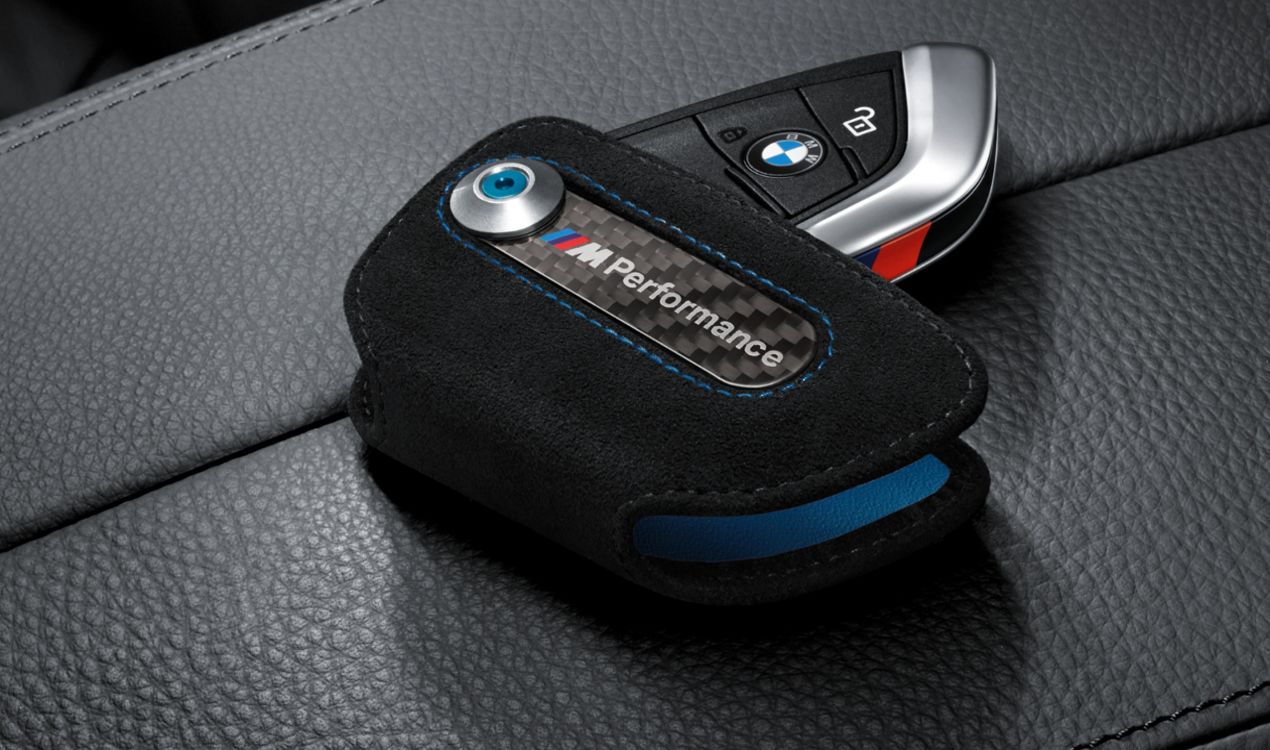 Original BMW Key case Alcantara/Carbon, M Performance (82292355519) |  HUBAUER-Shop.de
