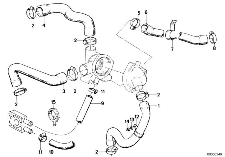 Water hose, Number 01 in the illustration