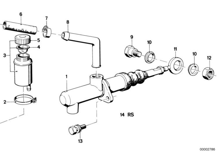 Repair kit input cylinder clutch, Number 14 in the illustration