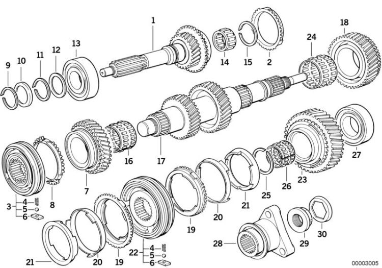 23221228362 Output shaft Manual Transmission Individual transmission parts BMW Z8 Roadster E52 E46 E36 E39 E34 Z3 E85 >3005<, Albero di trasmissione