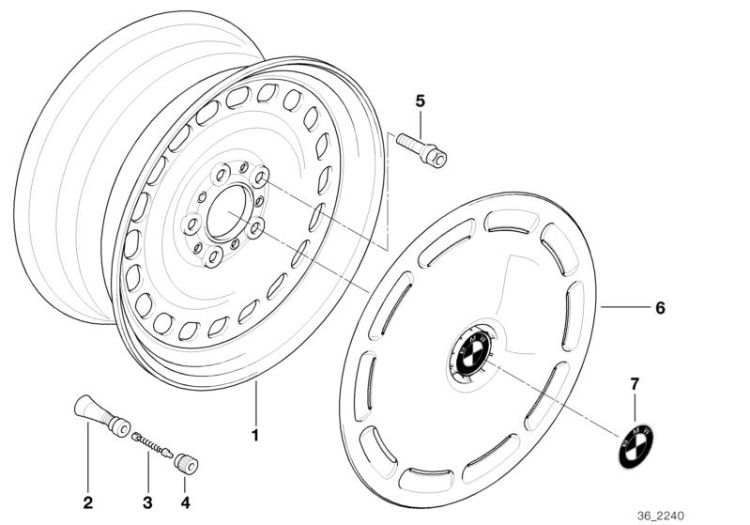 Wheel cover, Number 06 in the illustration