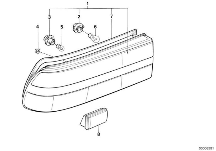 Heckleuchte rechts, Nummer 01 in der Abbildung