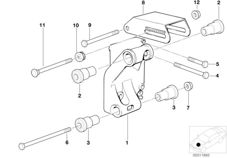 12311715491 Bush Engine Electrical System ALTERNATORMOUNTING PARTS BMW 5er E12 E30 E36 E34 >11865<, Boccola