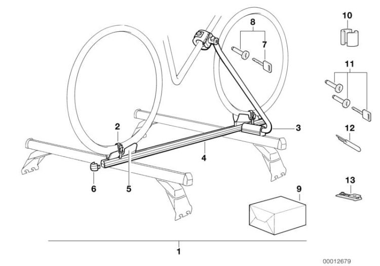 Touring bicycle holder ->47176410101