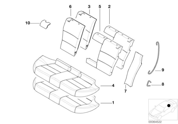 Lateral trim panel left, Number 07 in the illustration