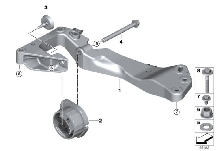 Gearbox suspension, 4-wheel drive ->47249361395