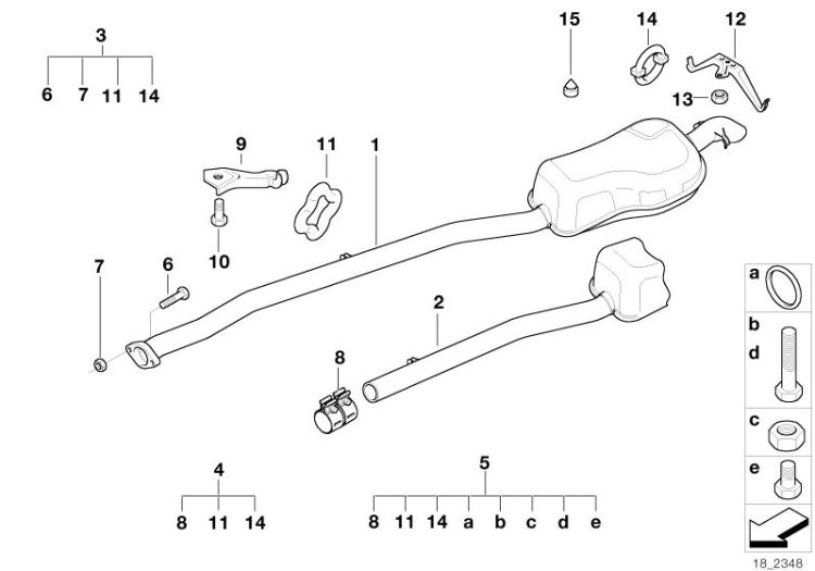 Set of add-on parts, silencer, Number 04 in the illustration