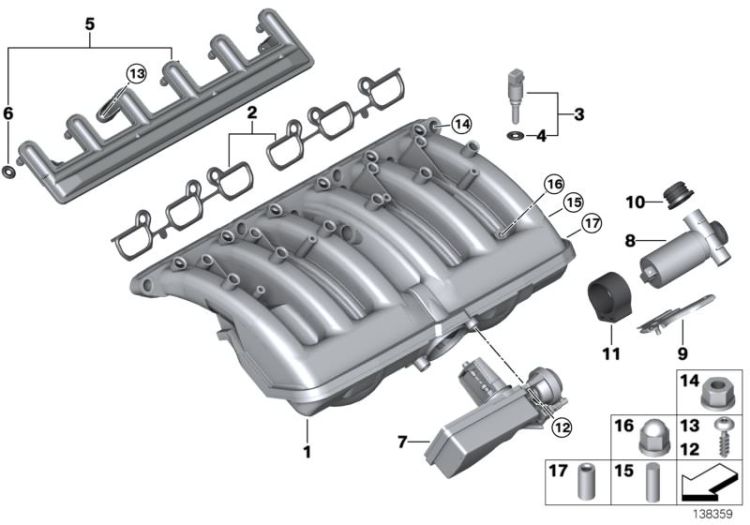 T-shape idle regulating valve, Number 08 in the illustration