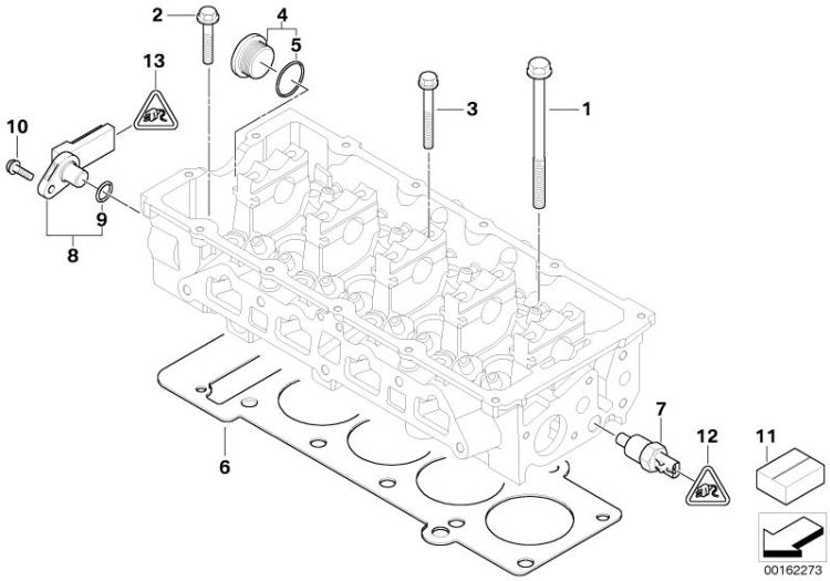 13621486698 Temperature sensor water Engine Cylinder head Mini Cabrio Cabrio  Cabrio  >162273<, Rilevatore temperatura acqua