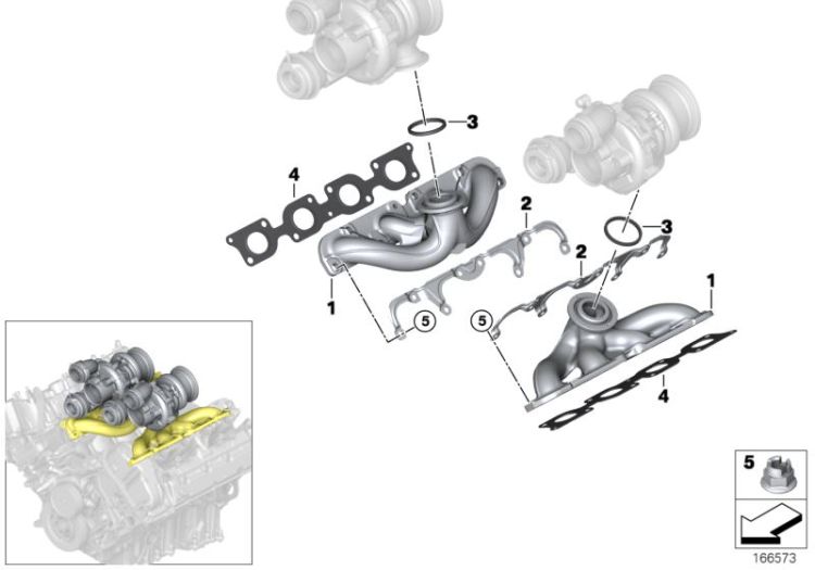 Exhaust manifold ->