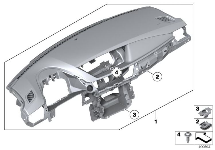 Trim panel dashboard, Number 01 in the illustration