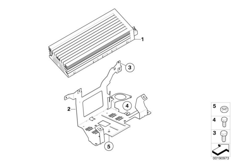 Amplificateur Individual système audio, numéro 01 dans l'illustration