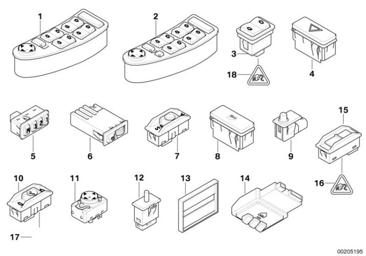SA EH-gearbox switch, Number 07 in the illustration