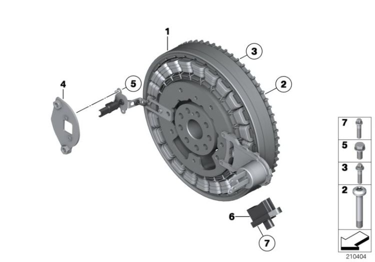 Rotor position sensor, Number 06 in the illustration