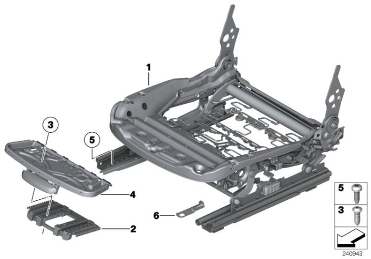 52107118424 seat mechanism right Seats Front seat BMW X1 X1  E84 >240943<, meccanismo sedile destra