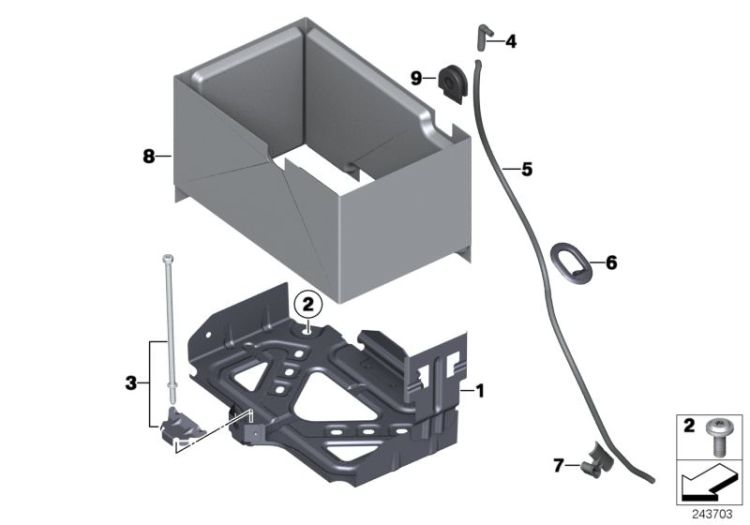 Cable holder, Number 07 in the illustration