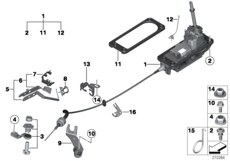 25169811133 Gearshift Steptronic Gearshift Gearshift Steptronic Mini Paceman Paceman  25169806931 Countryman  Paceman  >272264<, Cambio steptronic