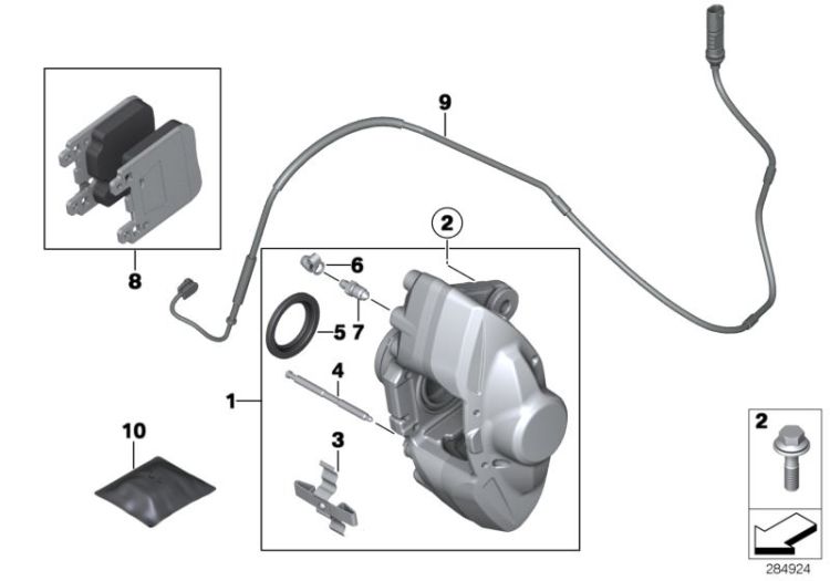 Sensor pastilla freno, freno tras. ->47600411106