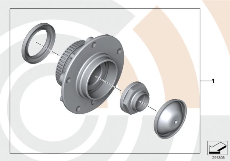 Kit, wheel bearing, front / Value Line ->51261171146
