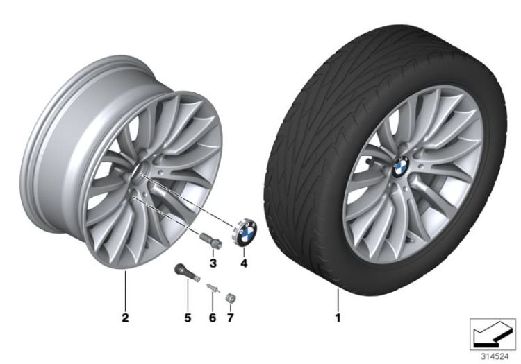 Ruota l.l. BMW multirazza 454 - 18`` ->47367512867