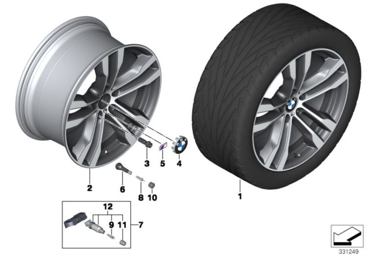 BMW LA wheel, M double spoke 468 - 20`` ->56762011354