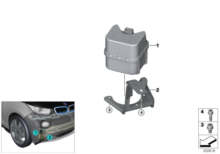 Original BMW Holder, sound generator i3 I01 | HUBAUER-Shop.de