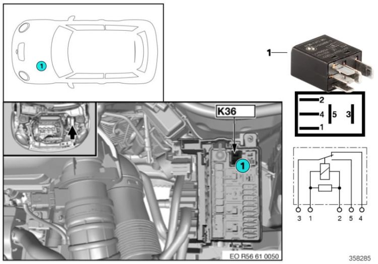 Relay, wiper 1 K36 ->60024616098