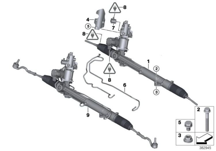 RP REMAN Hydrolenkgetriebe Aktivlenkung, Número 01 en la ilustración