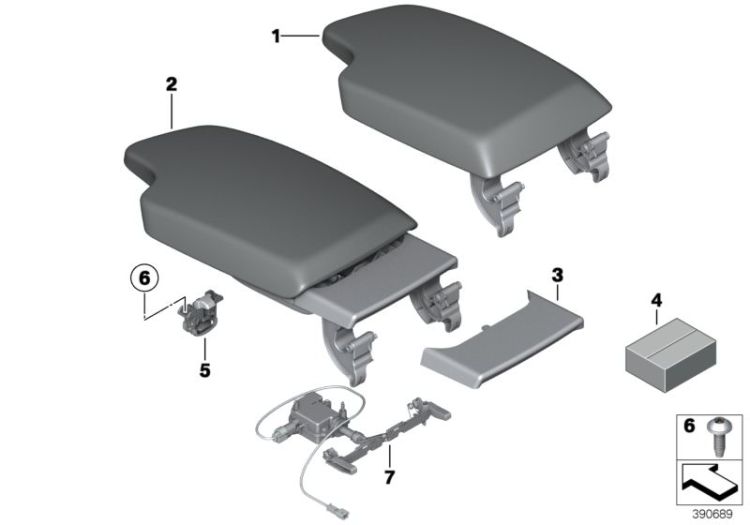 Armrest, centre console ->47619115184