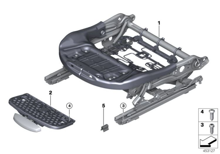 Asiento delante. bastidor asiento eléc. ->1133230