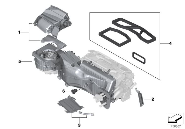 Blower housing, Number 05 in the illustration