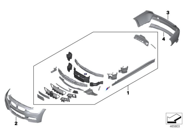 Post-équipt pack de base M Aerodynamic, numéro 01 dans l'illustration