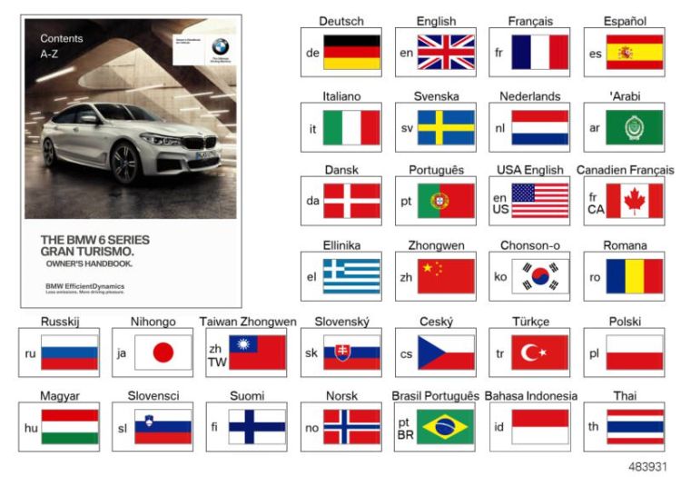 01402896019, Owner´s Handbook G32, Technical Literature, On-board literature, BMW 7er  E65, 01402722519,, Manual de instrucciones G32