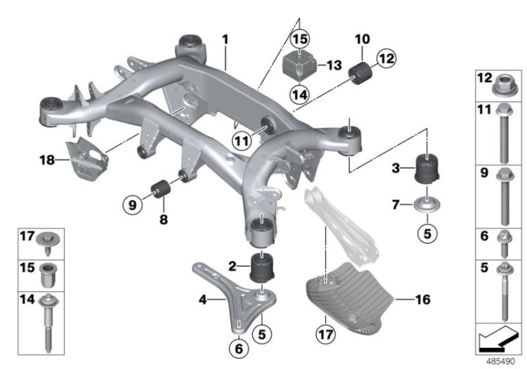 07119908713 Hexalobular socket screw Rear Axle rear axle with suspension BMW X4 X4  F23 X3  >485490<, Vite esagonale tonda