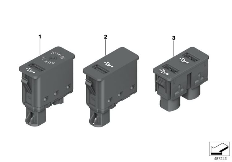 USB/AUX-IN Anschluss, Nummer 01 in der Abbildung