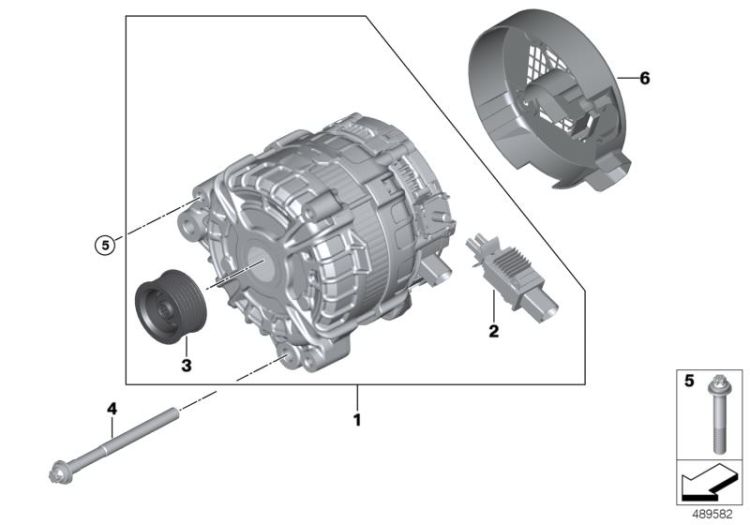 12318635482 Cover cap alternator Engine Electrical System Alternator BMW X1 E84  >489582<, Caperuza generador