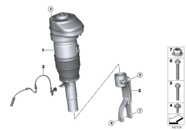 Hex screw with collar, No. 04 in the picture