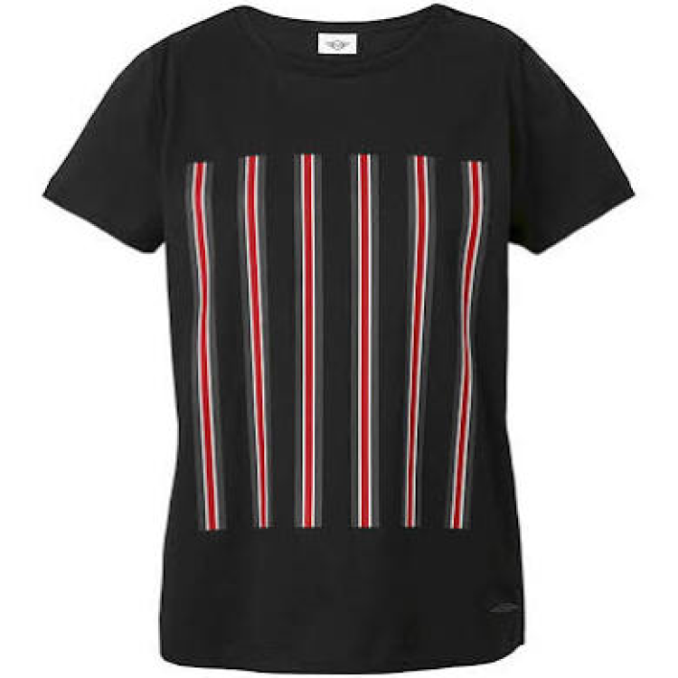 MINI JCW T-Shirt Womens Stripes black, S