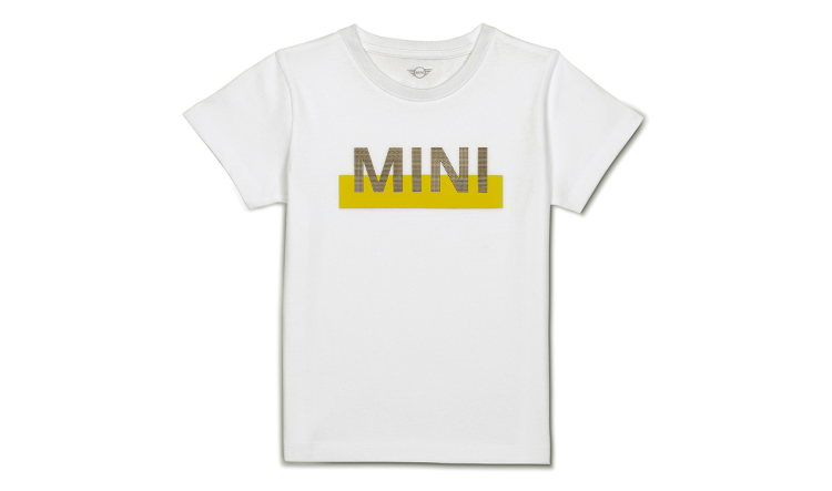 MINI T-Shirt Kids Wordmark Nub Whte/Yello, 122